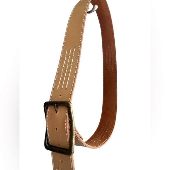 Bed Stu NWT size 38 it’s unisex Tan Leather Belt with Brass Buckle - Picture 12 of 14